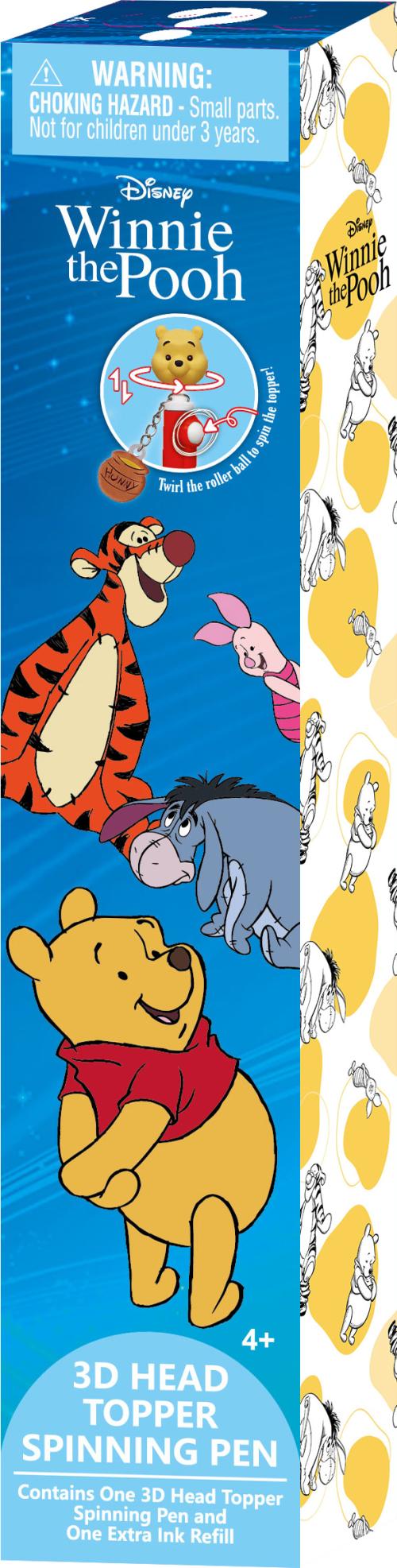 WINNIE THE POOH - 3D Huvud Topper Snurrpenna (Display av 16 stycken) Monogram