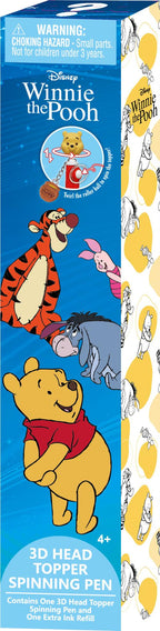 WINNIE THE POOH - 3D Huvud Topper Snurrpenna (Display av 16 stycken) Monogram