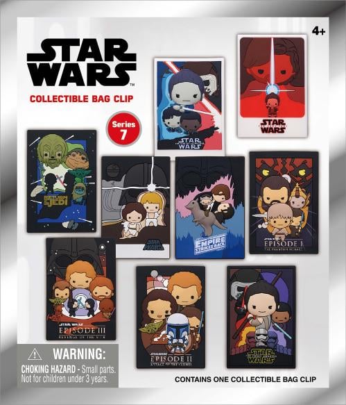 STAR WARS - Series 7 - 3D Foam Bag Clip (Display 24 Pcs) Monogram