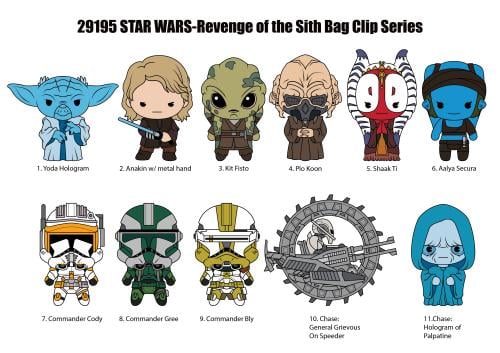 STAR WARS 3 - Series 1 - 3D Foam Bag Clip (Display 24 Pcs) Monogram