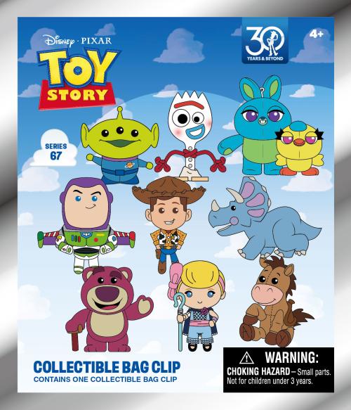 TOY STORY - Serie 67 - 3D Foam Bag Clip (Display 24 Pcs) Monogram