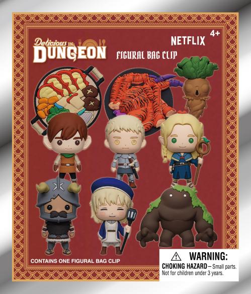 DELICIOUS IN DUNGEON - Serie 1 - 3D Skum Nyckelringsklipp (Display 24 St) Monogram