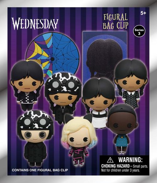 WEDNESDAY - Series 3 - 3D Foam Bag Clip (Display 24 Pcs) Monogram