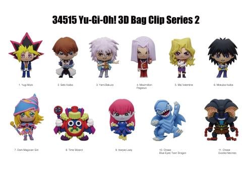 YU-GI-OH - Serie 2 - 3D Skum Nyckelringsklipp (Display 24 Stk) Monogram