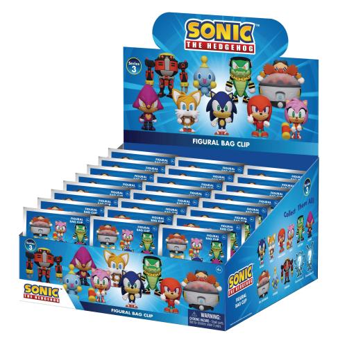 SONIC - Series 3 - 3D Foam Bag Clip (Display 24 Pcs) Monogram