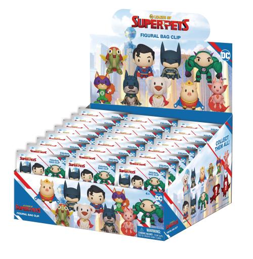 DC SUPER PETS - Series 1 - 3D Foam Bag Clip (Display 24 Pcs) Monogram
