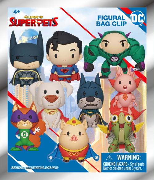DC SUPER PETS - Series 1 - 3D Foam Bag Clip (Display 24 Pcs) Monogram