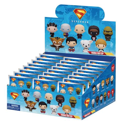 SUPERMAN LEGACY - Series 1 - 3D Foam Bag Clip (Display 24 Pcs) Monogram