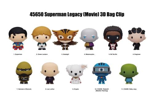 SUPERMAN LEGACY - Series 1 - 3D Foam Bag Clip (Display 24 Pcs) Monogram