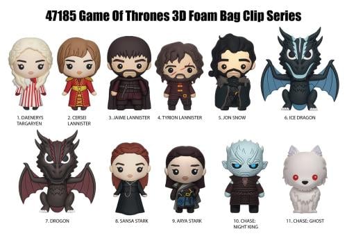 GAME OF THRONES - Series 1 - 3D Foam Bag Clip (Display 24 Pcs) Monogram