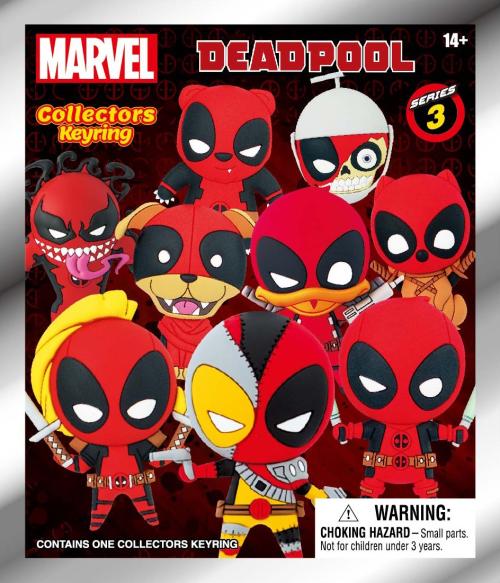 MARVEL - Deadpool Serie 3 - 3D Foam Bag Clip (Display 24 Pcs) Monogram