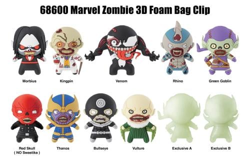 MARVEL ZOMBIES - Series 1 - 3D Foam Bag Clip (Display 24 Pcs) Monogram