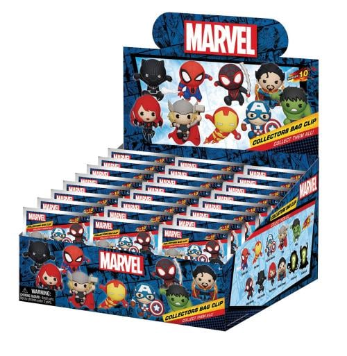 MARVEL - Classic 3D - 3D Foam Bag Clip (Display 24 Pcs) Monogram