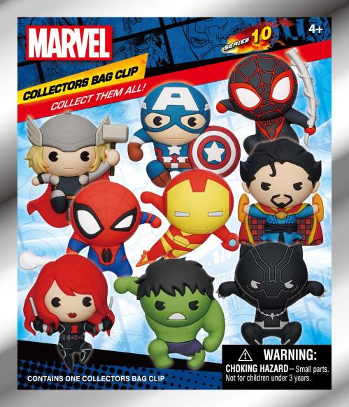 MARVEL - Classic 3D - 3D Foam Bag Clip (Display 24 Pcs) Monogram