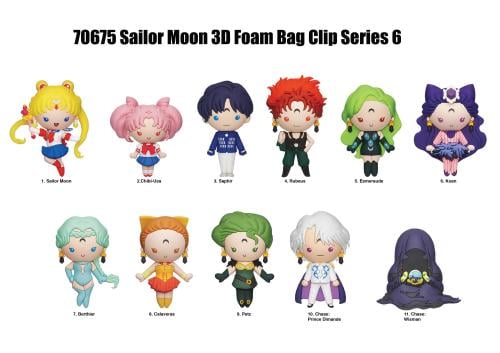 SAILOR MOON - Series 6 - 3D Foam Bag Clip (Display 24 Pcs) Monogram