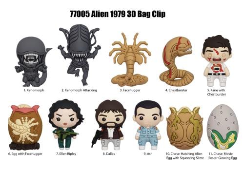ALIENS (1979) - Series 1 - 3D Foam Bag Clip (Display 24 Pcs) Monogram