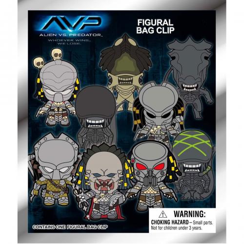 ALIENS vs PREDATOR - 3D Foam Bag Clip (Display 24 Pcs) Monogram