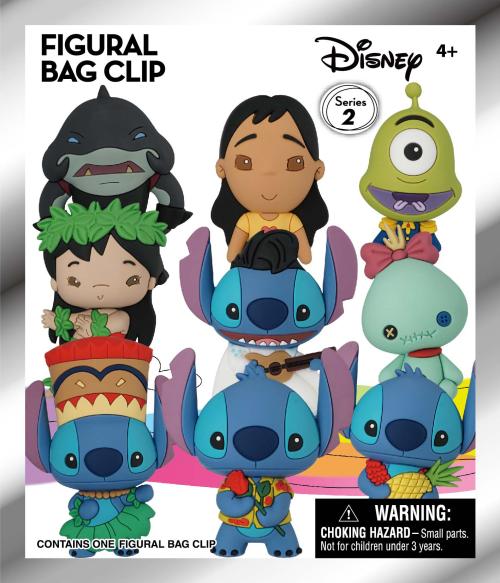 DISNEY - Lilo & Stitch - 3D Foam Bag Clip (Display 24 Pcs) Monogram