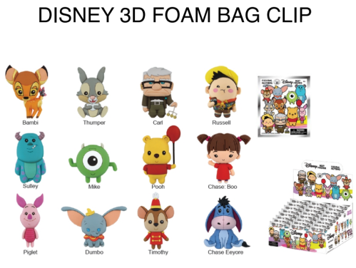 DISNEY - Best Friends Series 20 - 3D Foam Bag Clip (Display 24 Pcs) Monogram