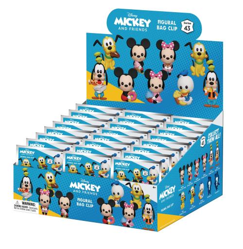MICKEY & FRIENDS - Series 43 - 3D Foam Bag Clip (Display 24 Pcs) Monogram