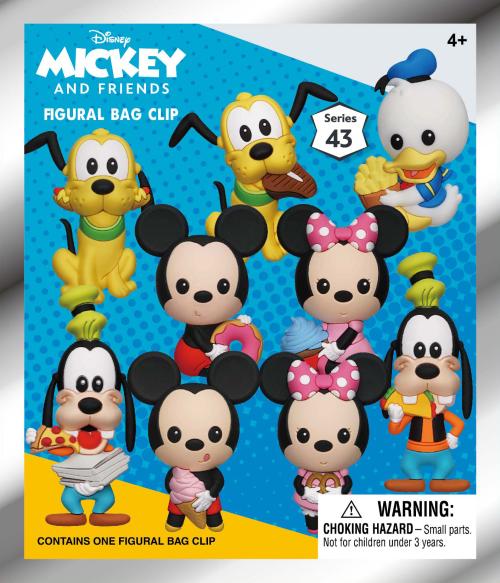 MICKEY & FRIENDS - Series 43 - 3D Foam Bag Clip (Display 24 Pcs) Monogram
