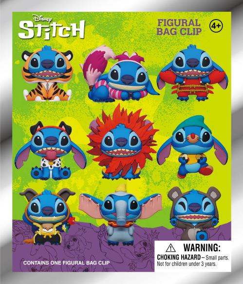 STITCH IN COSTUME - Series 1 - 3D Foam Bag Clip (Display 24 Pcs) Monogram