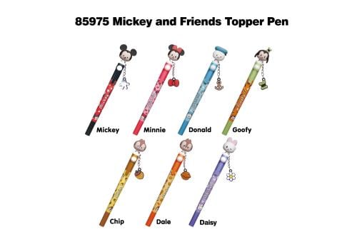 MICKEY OCH VÄNNER - 3D Huvud Topper Snurrpenna (Display av 16 stycken) Monogram