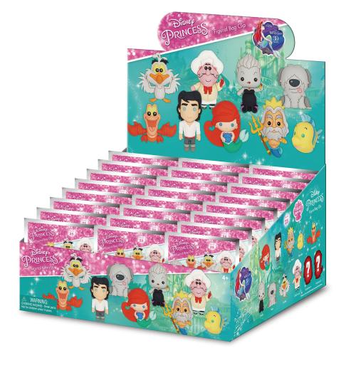 LITTLE MERMAID - Serie 1 - 3D Foam Bag Clip (Display 24 Pcs) Monogram