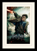 HARRY POTTER - Monterad & Inramad 30X40 Print - Deathly Hallows Wand Pyramid