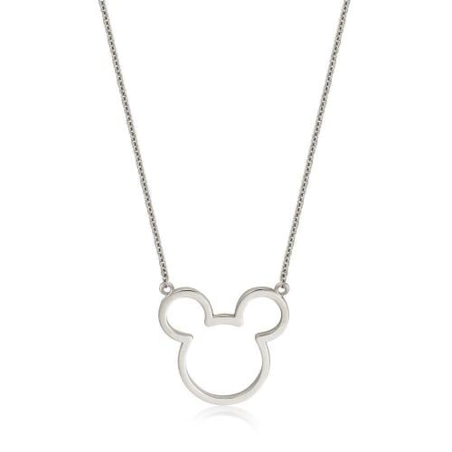 DISNEY METAL PRECIOUS - Mickey Outline Necklace 'Sterling Silver' Couture Kingdom
