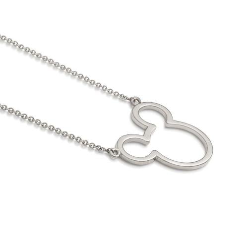 DISNEY METAL PRECIOUS - Mickey Outline Necklace 'Sterling Silver' Couture Kingdom