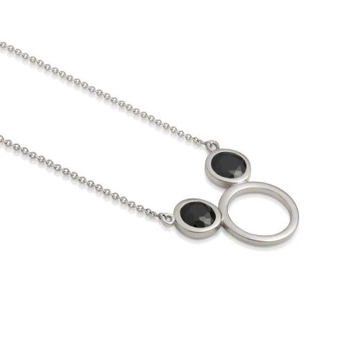 DISNEY METAL PRECIOUS - Svart CZ Mickey Halsband i Sterlingsilver Couture Kingdom