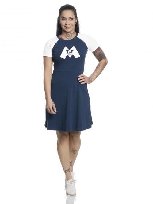 DISNEY - Mickey Mouse M College Dress Navy/White (S) Runns