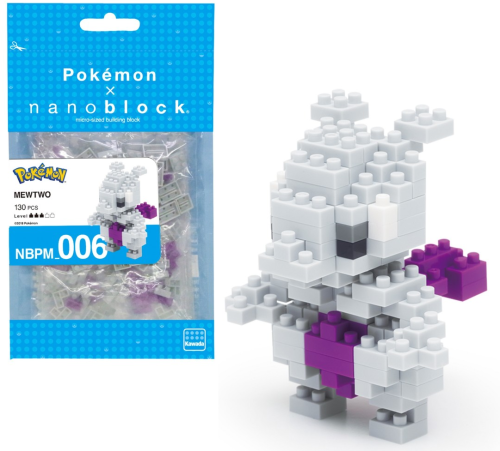 POKEMON - Mewtwo - Figur Nanoblock 10cm Bandai Red