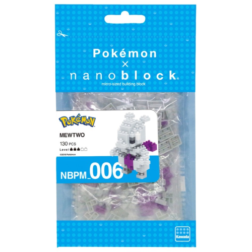POKEMON - Mewtwo - Figur Nanoblock 10cm Bandai Red