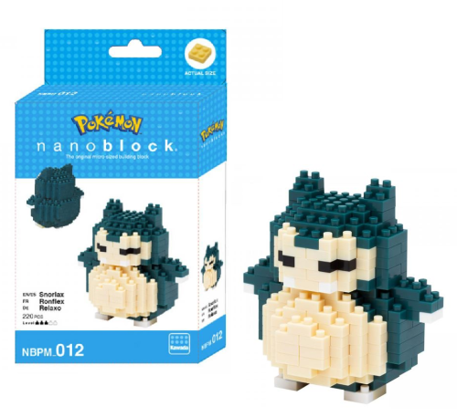 POKEMON - Snorlax - Figur Nanoblock 10cm Bandai Red