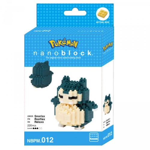 POKEMON - Snorlax - Figur Nanoblock 10cm Bandai Red