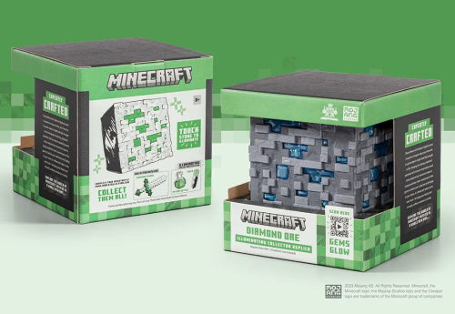 MINECRAFT - Luminös Diamantmalm - Samlarreplika 10cm Noble Collection