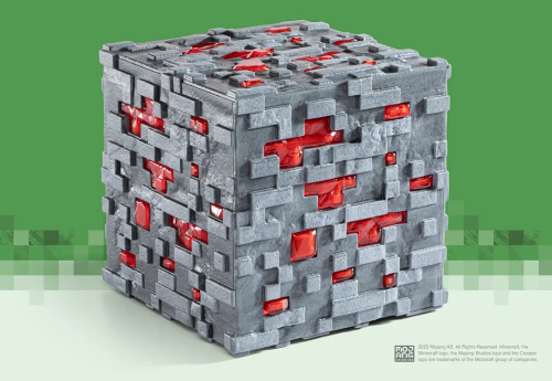 MINECRAFT - Luminous Redstone Ore - Collector Replica 10cm Noble Collection