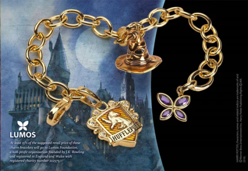 HARRY POTTER - Charm Bracelet - Lumos Hufflepuff Noble Collection