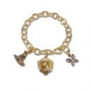 HARRY POTTER - Charm Bracelet - Lumos Hufflepuff Noble Collection