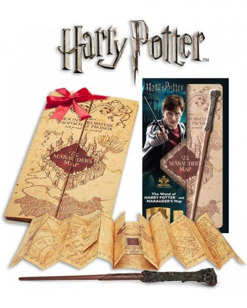 HARRY POTTER - Harry's wand & Marauder's map Noble Collection