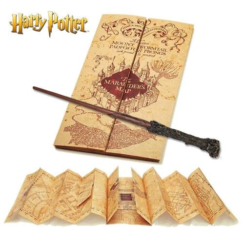 HARRY POTTER - Harry's wand & Marauder's map Noble Collection