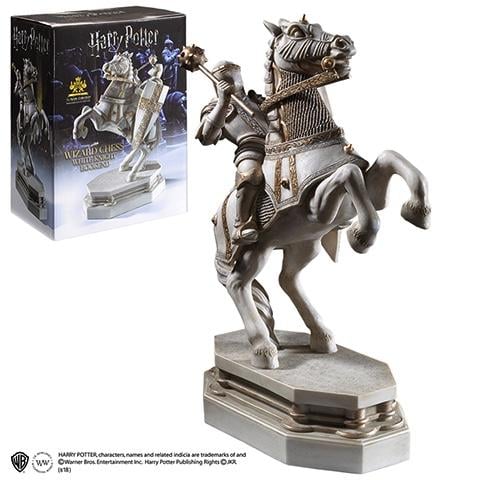 HARRY POTTER - Wizard Chess Knight Bokställ - Vitt Noble Collection