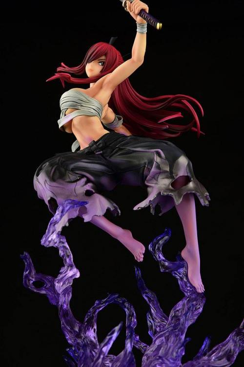 FAIRY TAIL - Erza Scarlet Samurai Ver. Shikkoku - Staty OrcaToys 43cm Runns