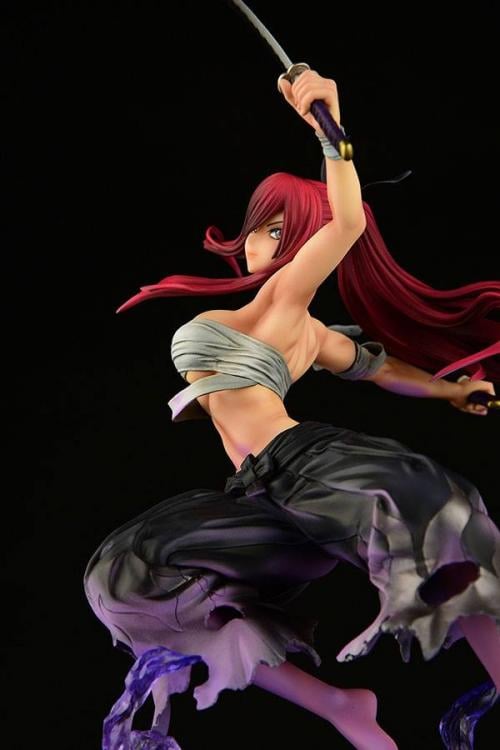 FAIRY TAIL - Erza Scarlet Samurai Ver. Shikkoku - Staty OrcaToys 43cm Runns