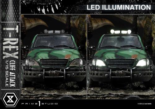 JURASSIC PARK THE LOST WORLD - T-Rex Cliff Attack -Figur 1/15 53cm Prime 1 Studio