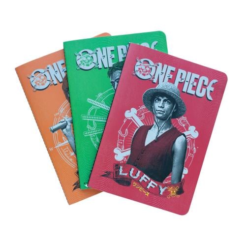 ONE PIECE NETFLIX - 3 Pack av Anteckningsblocks - Storlek A5 Grupo Erik