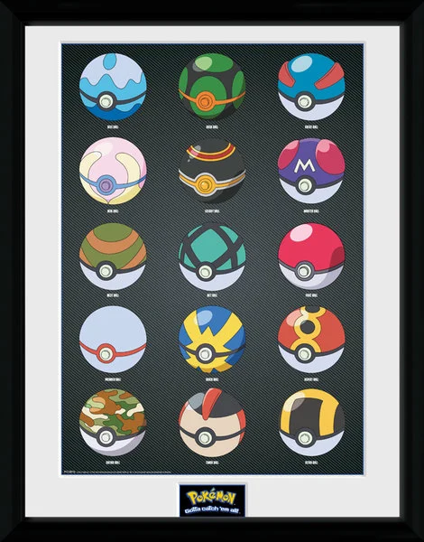 POKEMON - Collector Print 30X40 - Pokeballs GB Eye