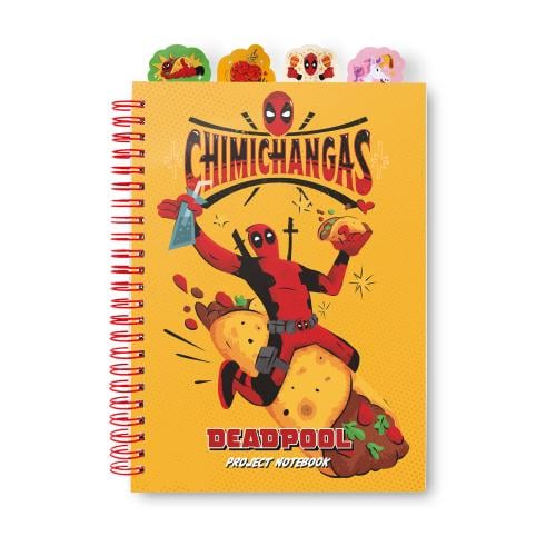 DEADPOOL - Chimichangas - Anteckningsblock + Dividers - Storlek A5 Grupo Erik